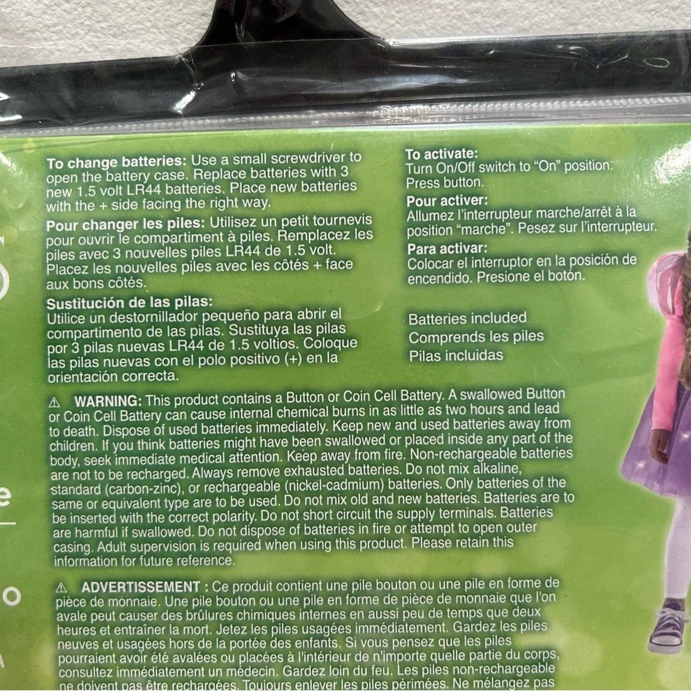 Disney Princess Rapunzel Light Up Dress Costume w/ Deluxe Wig NWT Sz Small 4-6 - Picture 7 of 9